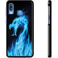 Mtp Products Samsung Galaxy A40 Beskyttelsesdeksel - Blå Flamme Drage