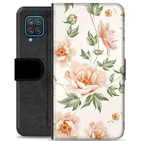Mtp Products Samsung Galaxy A12 Premium Lommebok-deksel - Floral