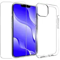Saii 2-i-1 iPhone 14 TPU-deksel & Beskyttelsesglass