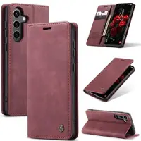 CASEME Samsung Galaxy S25 013 Series Lommebok-deksel - Vinrød