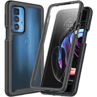 Mtp Products 360 Beskyttelse Motorola Edge 20 Pro Deksel - Svart / Klar