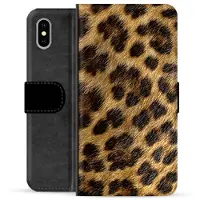 Mtp Products iPhone X / iPhone XS Premium Lommebok-deksel - Leopard