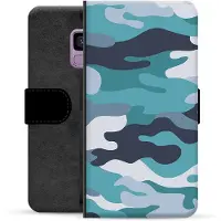 Mtp Products Samsung Galaxy S9 Premium Lommebok-deksel - Blå Kamuflasje