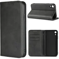 Mtp Products iPhone XR Retro Lommebok-deksel med Magnetisk Lukning - Svart