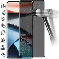 Mtp Products Xiaomi Redmi Note 13 Pro+ Privacy Full Cover Beskyttelsesglass - Svart Kant