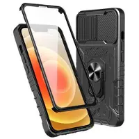 Mtp Products iPhone 13 Craftsman-cover med skjermbeskyttelse i herdet glass - svart