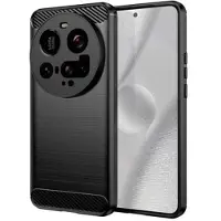 Mtp Products Xiaomi 15 Ultra Børstet TPU Deksel - Karbonfiber - Svart