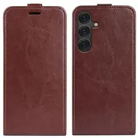 Mtp Products Samsung Galaxy S25+ Vertikalt Flip-Deksel med Kortlomme - Brun