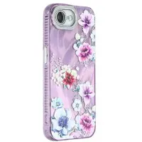 Mtp Products iPhone 16e/17e Spring Galvanisert IMD Hybrid-deksel med kamerabeskyttelse - Lilla blomster