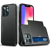 Mtp Products iPhone 13 Mini Hybrid-deksel med Skyvekortspor - Svart