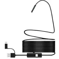 Mtp Products 3-i-1 vanntett 7mm endoskopkamera for mobil - USB, MicroUSB, Type-C - 2m