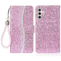 Mtp Products Samsung Galaxy A16 Stilig glitter lommebokveske - Rosa