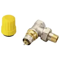 Danfoss RA-U 3/8 vinkelløbende ventil, til fremløbs montering