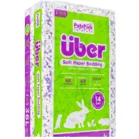 Über - Soft Paper Bedding for Small Animals White purple with lavender 56 ltr - (45053)