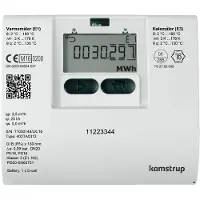 Kamstrup MULTICAL 403,1,5m3,returmontage 110mm, med ultralydsflowdel, forskruninger og vægbeslag. Kan vendes før den monteres første gang