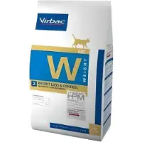 Virbac Veterinary HPM Cat Weight Loss and Control W2 (vekttap og vektkontroll for katter) - Økonomipakke: 2 x 7 kg