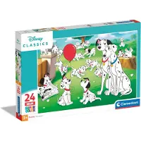 Clementoni Maxi 101 Dalmatinere Disney-puslespill 24 Stykker