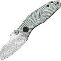 Kubey Monsterdog Linerlock Damascus