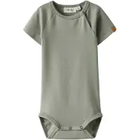 Lil´ Atelier Lil' Atelier Body k/e - NbmLalo - Sjøgress - - 62 - Kortermet body