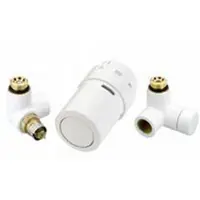 Danfoss RTX sæt til venstre - monteret termostat RAL 9016