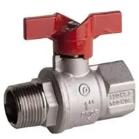 Pettinaroli TEA belagt kuglehane 3/8 muffe/nippel med T-greb