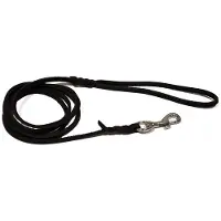 Dogman Leash skinn 9mmx180cm sort 180cm