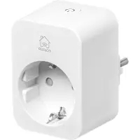 Deltaco Smart Home SH-P01E16 smartplugg 16A, Wi-Fi, energimåling, hvit