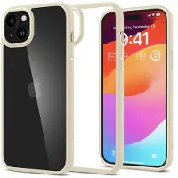 Spigen Crystal Hybrid iPhone 15 Plus-etui - gjennomsiktig beige