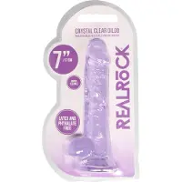 Realrock KlarLilla Realistisk Dildo - 17 cm