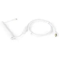 Dutzo Coiled Aviator Micro-USB B cable - White - Oppgrader tilbehør - Hvit