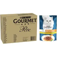 Gourmet Megapakke Perle 96 x 85 g - And, lam, kylling, kalkun i saus