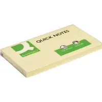 Q-CONNECT Notesblok Q-connect 100-pak L12.7xB7.6cm Med Lim Gul,12 stk/pk