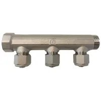 Pettinaroli fordelerrør messing TEA 3 x 15 mm afgrening, BI-503XT