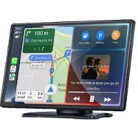 Mtp Products W519 9-tommers trådløs CarPlay- og Android Auto-skjerm med GPS-navigasjon