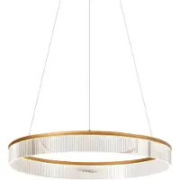 QAZQA Moderne pendellampe messing 78 cm inkl. LED 3-trinns dimbar - Anello Chandelier