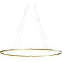 QAZQA Design Pendellampe Messing 120cm Inkl. LED 3-Trinns Dimmbar - Ovallo