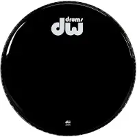 DW Drums DW Gloss Black Non-Vented Bass Drum Head 20"