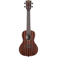 Kala Striped Ebony Acoustic Concert Ukulele Satin