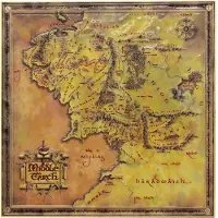 Lord of the Rings Begrenset Utgave Kartreplika Av Ringenes Herre