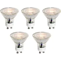LUEDD Sett med 5 GU10 50mm LED-pærer Klar 3W 200 lm 2200K