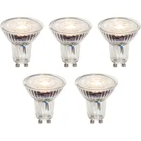 LUEDD Sett med 5 GU10 50mm dimbare LED-pærer klare 4,9W 430 lm 2700K