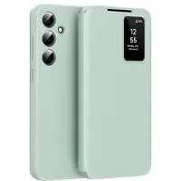 Mtp Products Samsung Galaxy A55 Smart Clear View Flip-etui med kortspor - lysegrønn