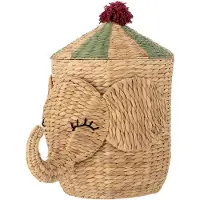 Bloomingville Kurv m. Lokk - Bobo - Nature - - OneSize - Kurv