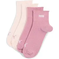 Puma Women's Quarter Socks (2-Pack), Women, Pink Combo, 35/38