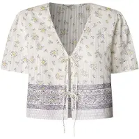 Pepe Jeans for woman. PL305106 Blouse Liliana white (M), Casual, Cotton, Short sleeve