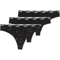 Puma Women's Strings (3-Pack), Clothing, Black Combo, XL