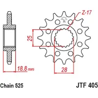JT Sprockets 525 Rb Fremre Tannhjul