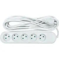 Nordic Quality Power 5-way socket grounded (D) 5m Strømforsyning (PSU) - ATX - 80 Plus