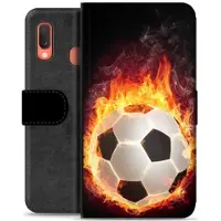 Mtp Products Samsung Galaxy A20e Premium Lommebok-deksel - Fotballflamme