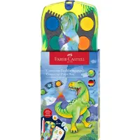 Faber-Castell Vannfarge - Dinosaur - 12 Farger + kinesisk White - - OneSize - Fargesett